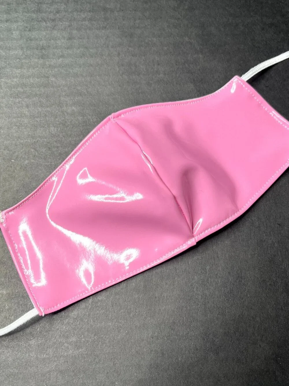 Pink PVC Look Face Mask Wet Look Shiny Cosplay Costume Mens Cosplay Womens New